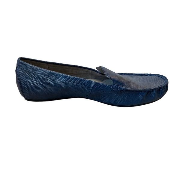AEROSOLES Over Drive 9;  Navy Blue synthetic Leather Loafers/shoes, driving mocs - Picture 2 of 10
